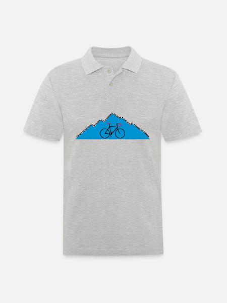 Cycling: The Great Cols - Men's Polo Shirt - heather grey