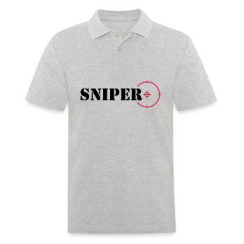 Sniper - Polo Homme - gris chiné - Devant - Kai (181cm)