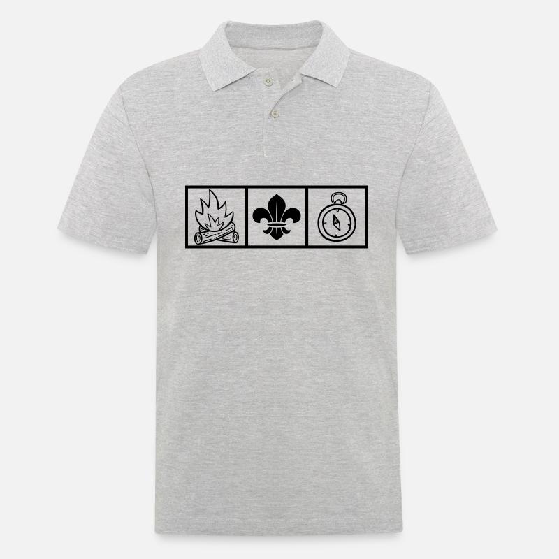 Pfadfinder / Pfadfinder - Männer Poloshirt - Grau meliert