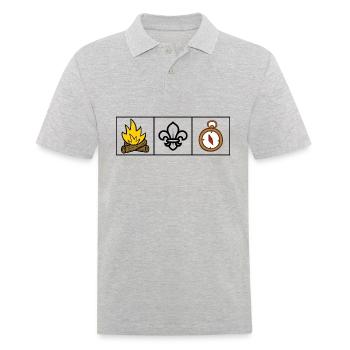 Scout / Scouting - Men's Polo Shirt - heather grey - Front - Kai (181cm)