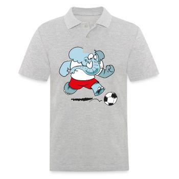 Elephant Footballeur - Polo Homme - gris chiné - Devant - Kai (181cm)