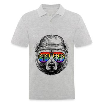 LGBT Homosexueller Vater Vatertag - Männer Poloshirt - Grau meliert - Vorne - Kai (181cm)