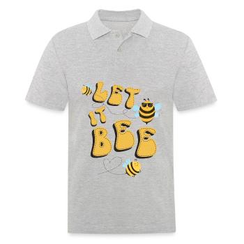 Bienen Imker Lass es Bienen Bienen Humor - Männer Poloshirt - Grau meliert - Vorne - Kai (181cm)