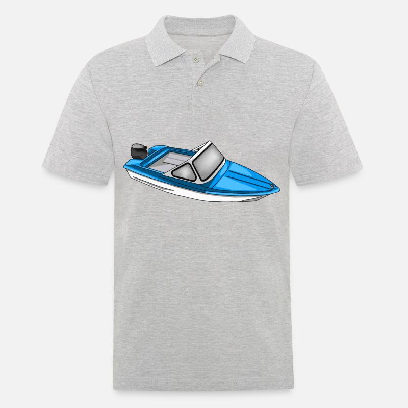 Ibis Boot der DDR - Männer Poloshirt - Grau meliert