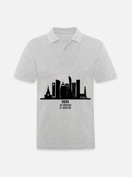 Qatar Doha doha qatar - Polo Homme - gris chiné