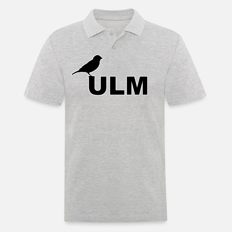 SSV ULM Ulmer Spatz Linsen mit Spätzle Schwäbisch - Männer Poloshirt - Grau meliert