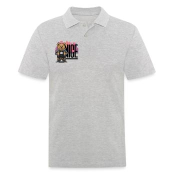 Cool « Nice » Teddy - Polo Homme - gris chiné - Devant - Kai (181cm)