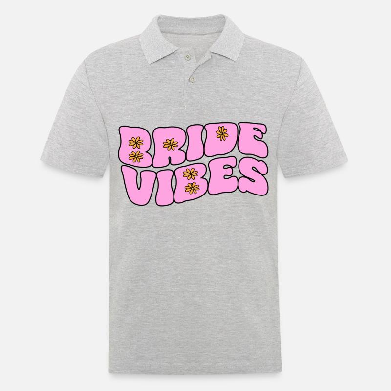 Bride Vibes - Männer Poloshirt - Grau meliert