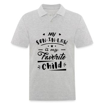 Mein Schwiegersohn ist mein Lieblingskind - Männer Poloshirt - Grau meliert - Vorne - Kai (181cm)