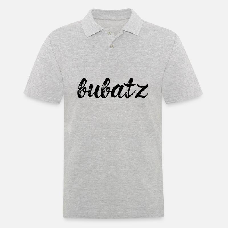 bubatz, schwarz - Männer Poloshirt - Grau meliert