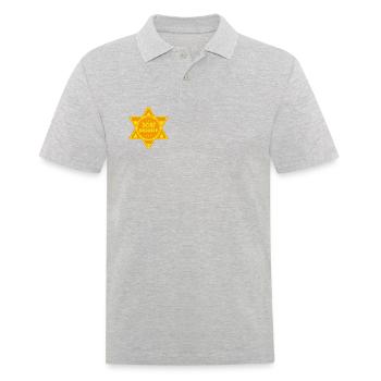 Dorf Sheriff - Männer Poloshirt - Grau meliert - Vorne - Kai (181cm)