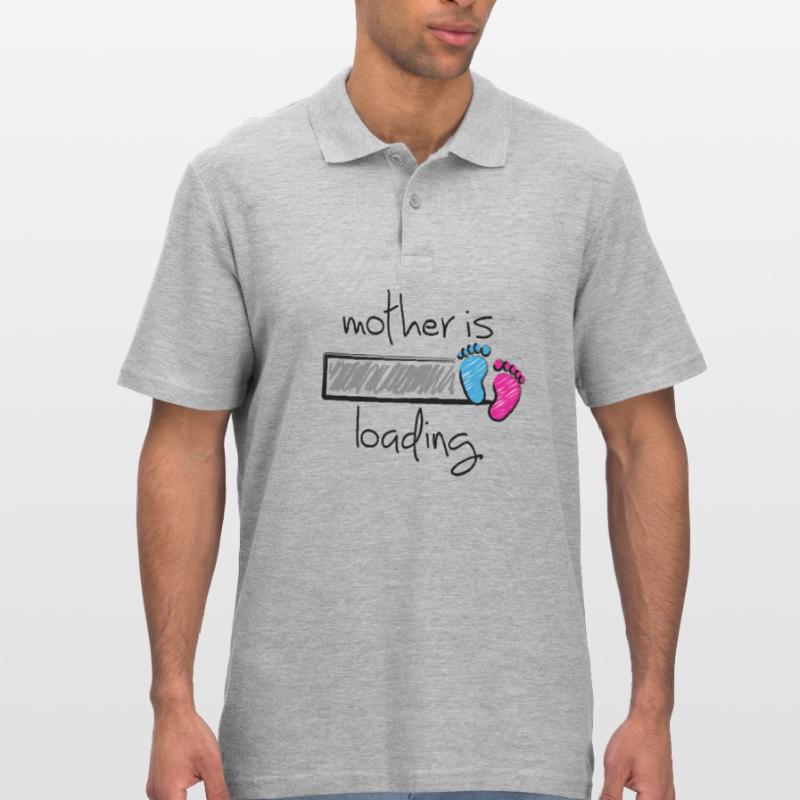 Slogan Mutter lädt. Vater wird Mutter Männer Poloshirt