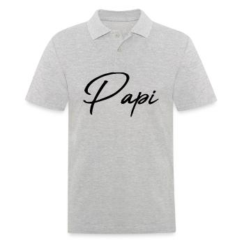 OPA. PAPA. VATERTAG. FROHER VATERTAG - Männer Poloshirt - Grau meliert - Vorne - Kai (181cm)