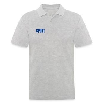 Sport - Men's Polo Shirt - heather grey - Front - Kai (181cm)