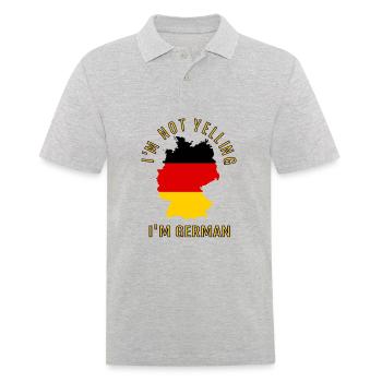 I'M Not Yelling I Am German Germany Germans - Männer Poloshirt - Grau meliert - Vorne - Kai (181cm)