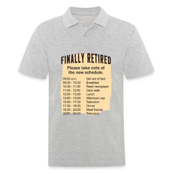Rentner Zeitplan Tagesablauf - Männer Poloshirt - Grau meliert - Vorne - Kai (181cm)