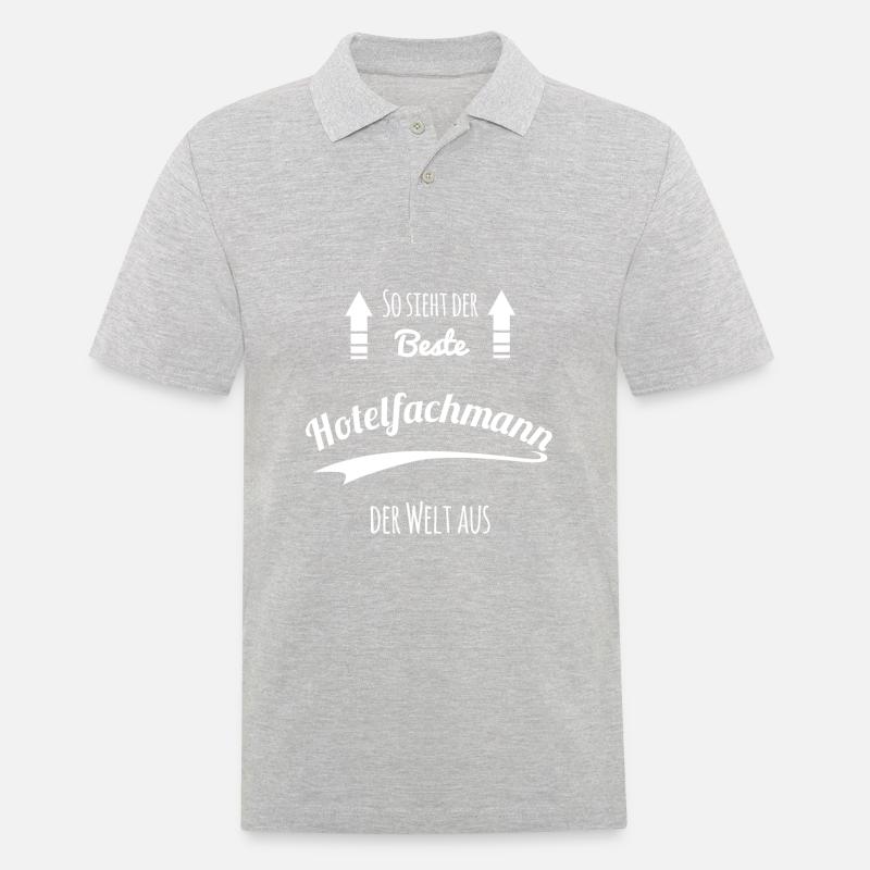 Hotelfachmann - Männer Poloshirt - Grau meliert
