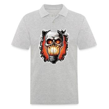 Bulb / Bulb / Brightness / Light - Men's Polo Shirt - heather grey - Front - Kai (181cm)