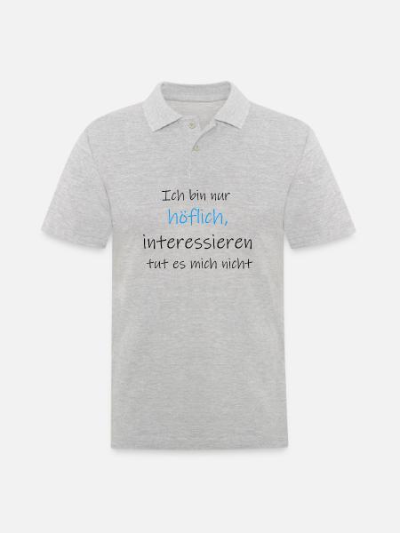 Höflich - Männer Poloshirt - Grau meliert