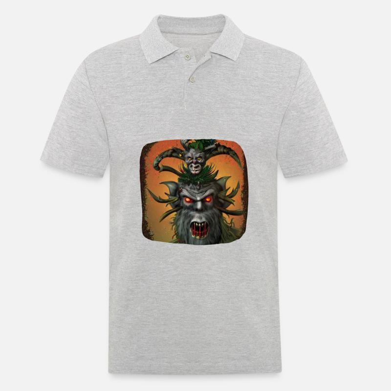 Krampus - Polo da uomo - grigio melange