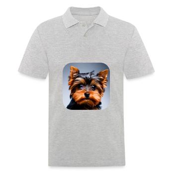 Yorkshire Terrier Chiot - Polo Homme - gris chiné - Devant - Kai (181cm)