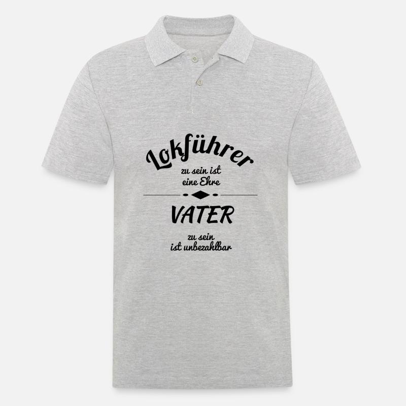 Lokführer - Männer Poloshirt - Grau meliert
