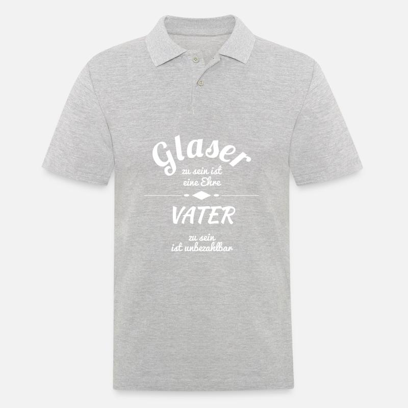 Glaser - Männer Poloshirt - Grau meliert