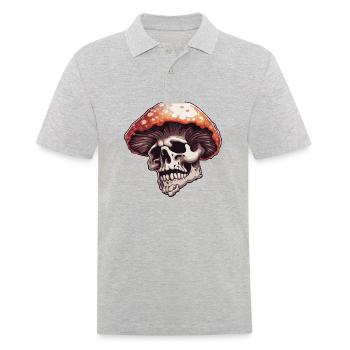 Champignon / Champignon / Prairie / Forêt / Goa / Psy - Polo Homme - gris chiné - Devant - Kai (181cm)