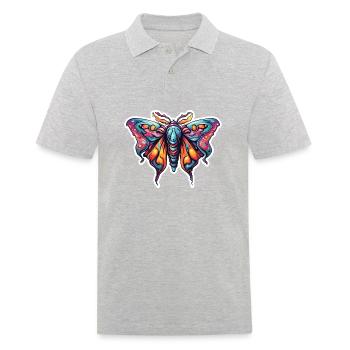 Papillon de nuit / Animal / Insecte / Larve / Ravageur - Polo Homme - gris chiné - Devant - Kai (181cm)