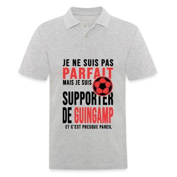 supporter foot Guingamp club humour football - Polo Homme - gris chiné - Devant - Kai (181cm)