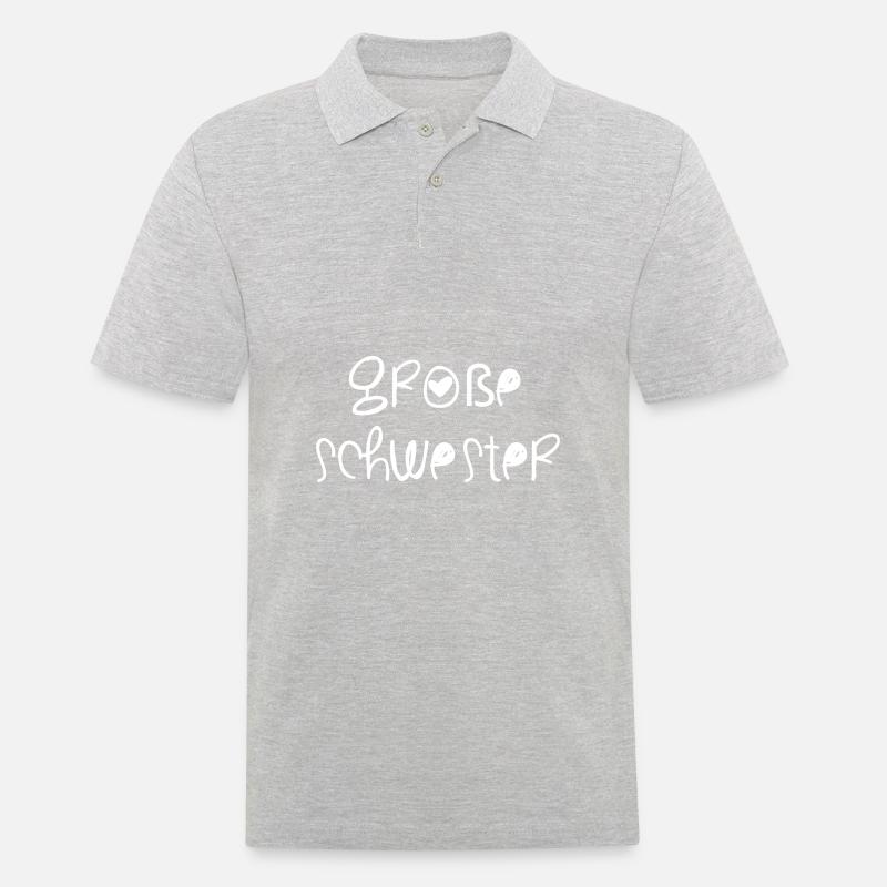 Große Schwester - Männer Poloshirt - Grau meliert