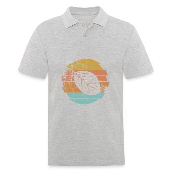 Blatt - Männer Poloshirt - Grau meliert - Vorne - Kai (181cm)