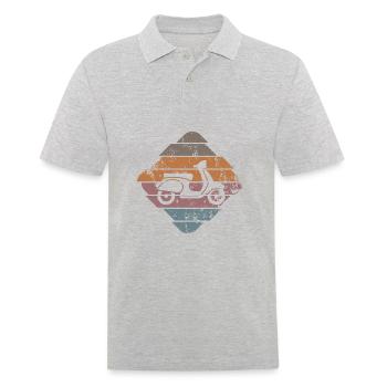 Moped - Männer Poloshirt - Grau meliert - Vorne - Kai (181cm)