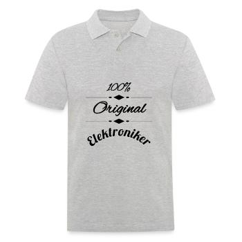 Elektroniker - Männer Poloshirt - Grau meliert - Vorne - Kai (181cm)