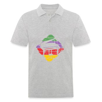 Piano - Männer Poloshirt - Grau meliert - Vorne - Kai (181cm)