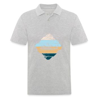 mountain - Men's Polo Shirt - heather grey - Front - Kai (181cm)