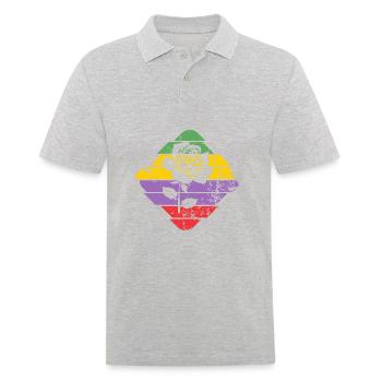 Rose - Männer Poloshirt - Grau meliert - Vorne - Kai (181cm)