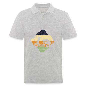 Moped - Männer Poloshirt - Grau meliert - Vorne - Kai (181cm)