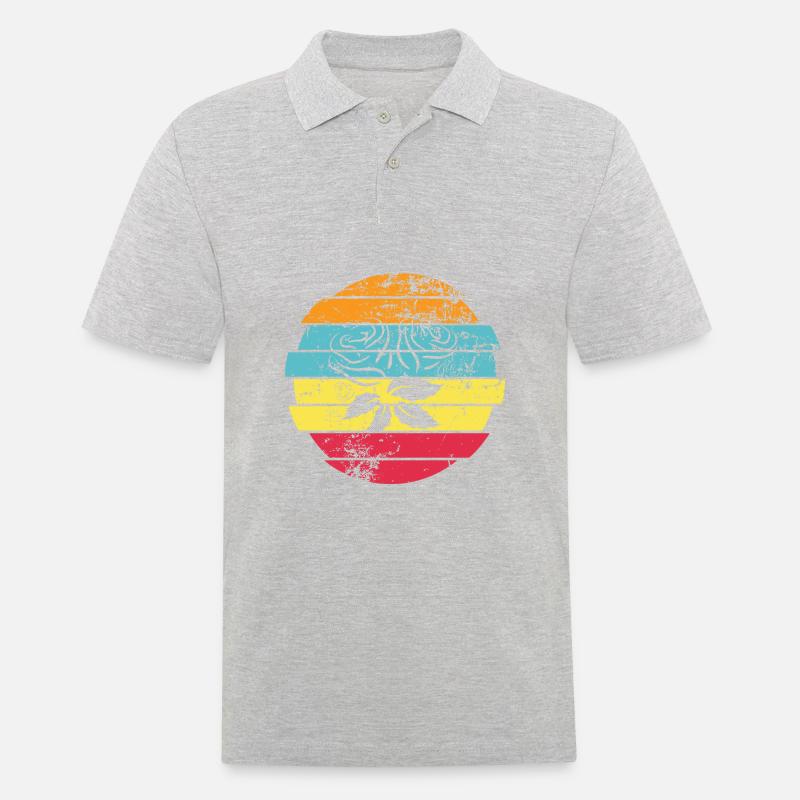 Rose - Männer Poloshirt - Grau meliert
