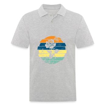 Rose - Men's Polo Shirt - heather grey - Front - Kai (181cm)