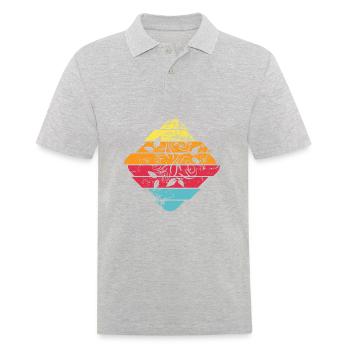 Rose - Männer Poloshirt - Grau meliert - Vorne - Kai (181cm)