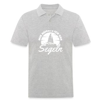 Mir reichts ich geh Segeln für alle Wassersportler - Männer Poloshirt - Grau meliert - Vorne - Kai (181cm)