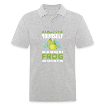Sei Immer Du Selbst, Außer Du Kannst Ein Frosch - Männer Poloshirt - Grau meliert - Vorne - Kai (181cm)