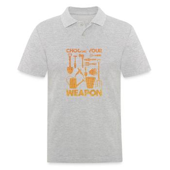 Wählen Sie Ihre Tools - Männer Poloshirt - Grau meliert - Vorne - Kai (181cm)