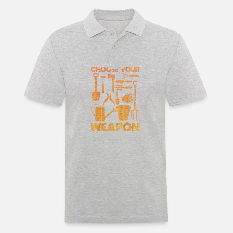 Wählen Sie Ihre Tools - Männer Poloshirt - Grau meliert