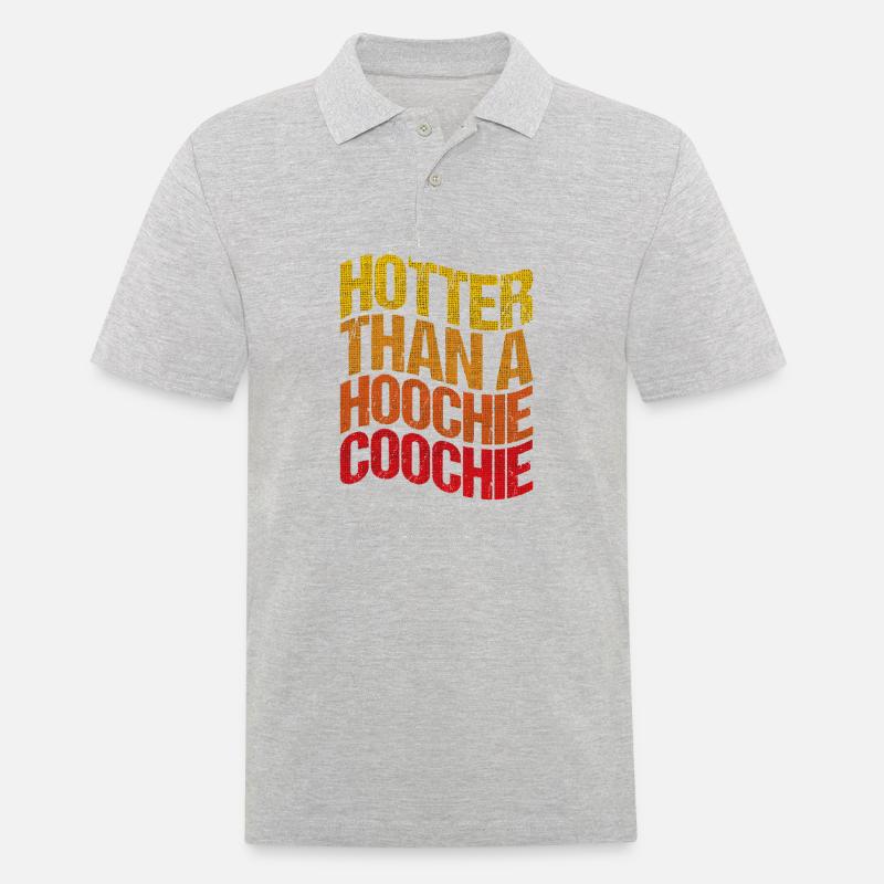 Plus chaud qu’un hoochie coochie - Polo Homme - gris chiné