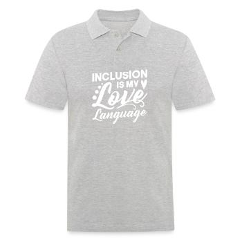 Inklusion Ist Meine Liebessprache - Männer Poloshirt - Grau meliert - Vorne - Kai (181cm)