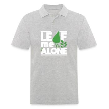 Laisse-moi tranquille - Polo Homme - gris chiné - Devant - Kai (181cm)