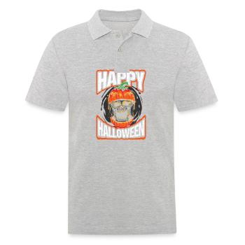 Happy Halloween - Men's Polo Shirt - heather grey - Front - Kai (181cm)