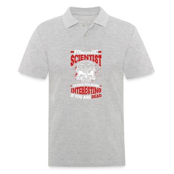 Forensikerin Ich Würde Sie Interessanter Finden, - Männer Poloshirt - Grau meliert - Vorne - Kai (181cm)